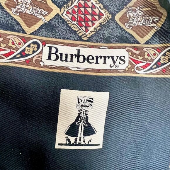 2 Ways Burberrys 100% Silk Satin Scarf 60"x13" Brown black Check Art Fring (1 - Picture 12 of 16